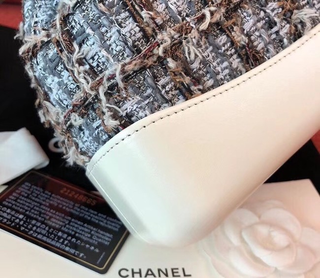 Chanel gabrielle Tweed small backpack A94485 white