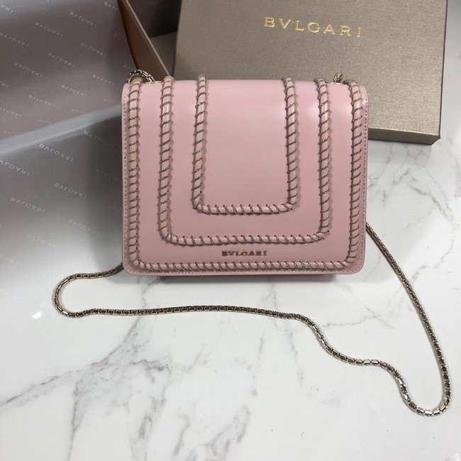 BVLGARI mini Shoulder Bag Calfskin Leather BG22889 pink