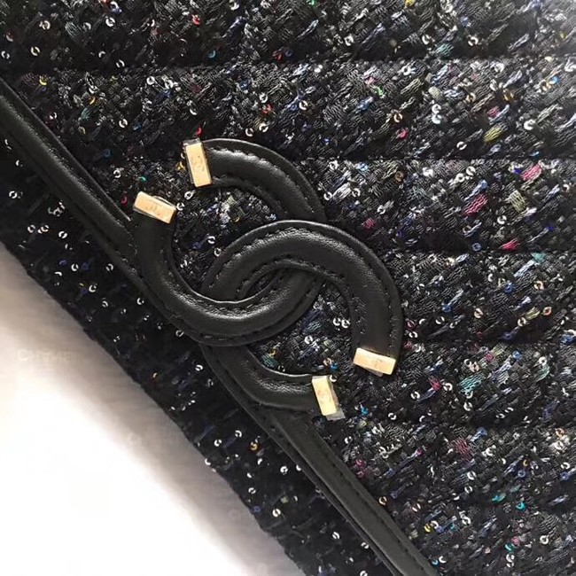 Chanel Original Tweed Shoulder Bag 66870 black