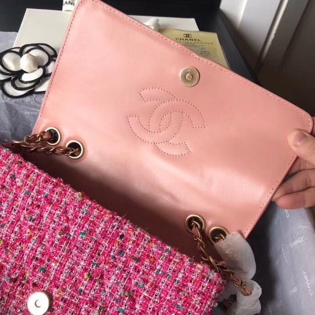 Chanel Original Tweed Shoulder Bag 66870 pink
