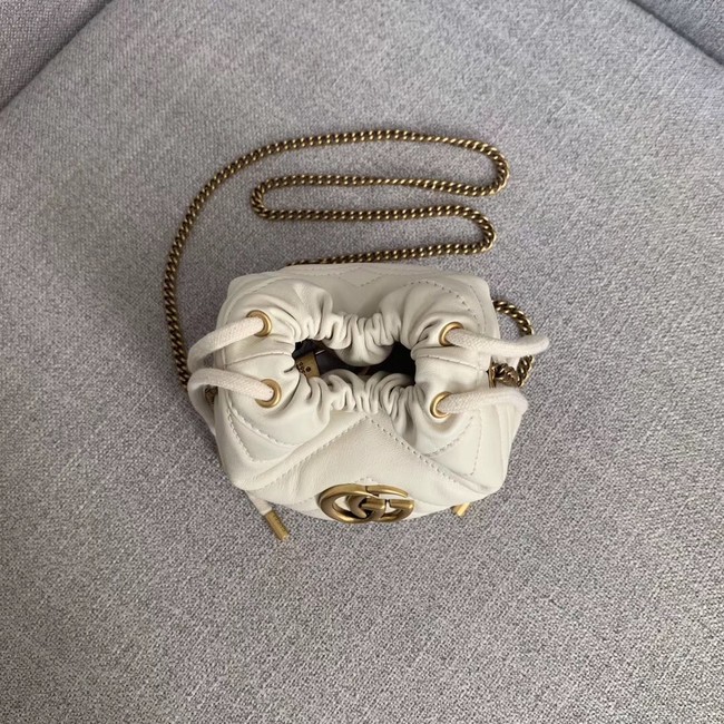 Gucci GG Marmont mini bucket bag 575163 White