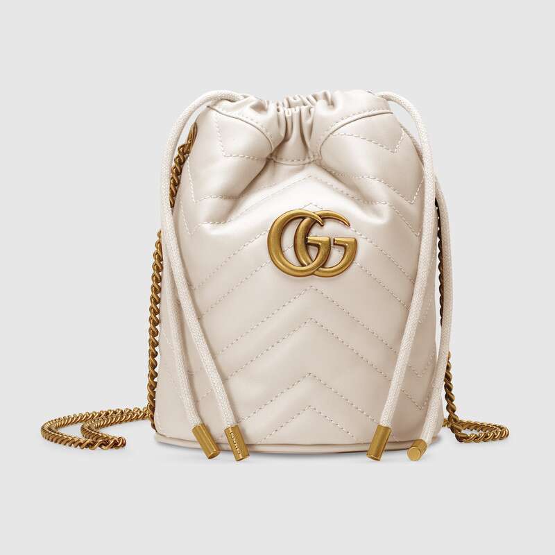 Gucci GG Marmont mini bucket bag 575163 White