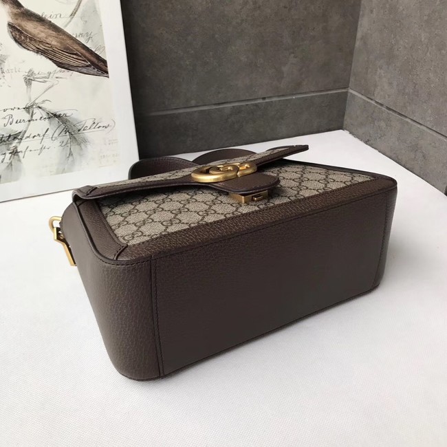 Gucci GG Marmont small top handle bag 498110 brown