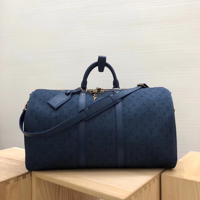 Louis vuitton original KEEPALL BANDOULIERE 50 M44644 Navy