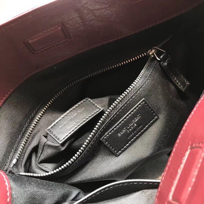 SAINT LAURENT Niki Medium leather shoulder bag 5814 Burgundy