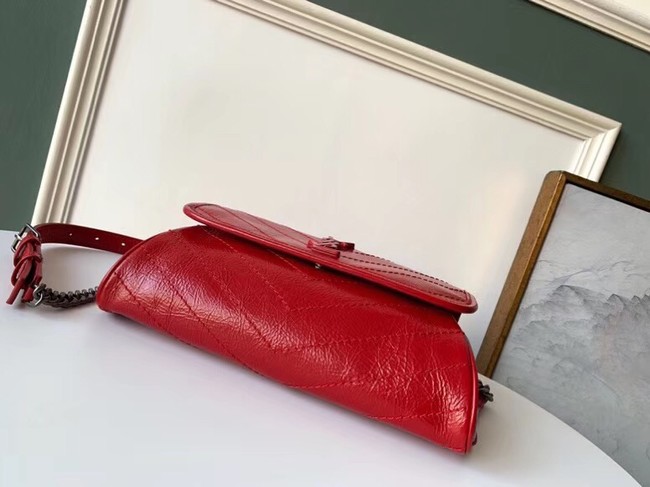SAINT LAURENT Niki leather belt bag 577124 red
