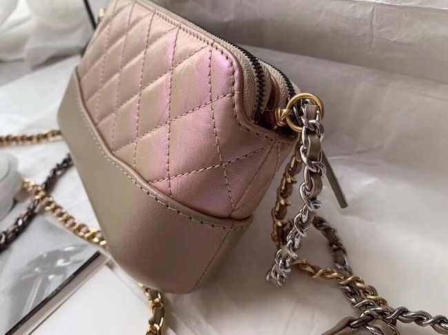 Chanel mini Shoulder Bag Leather B93825 Powder gold