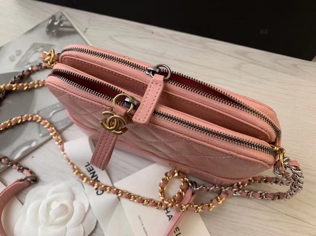 Chanel mini Shoulder Bag Leather B93825 pink