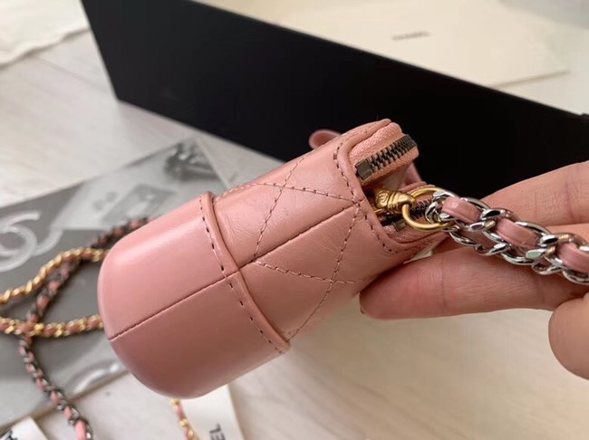 Chanel mini Shoulder Bag Leather B93825 pink
