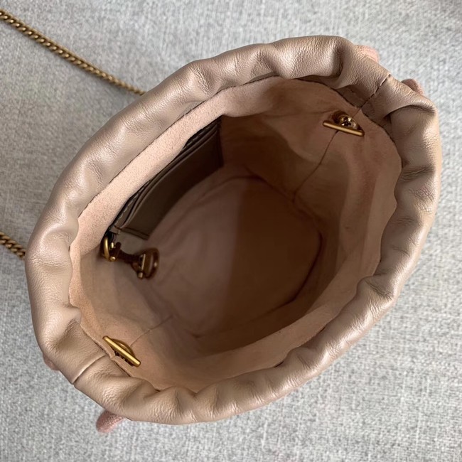 Gucci GG Marmont mini bucket bag 575163 apricot