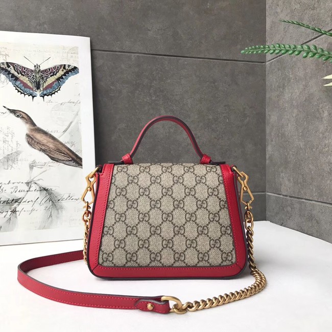 Gucci GG Marmont mini top handle bag 547260 red