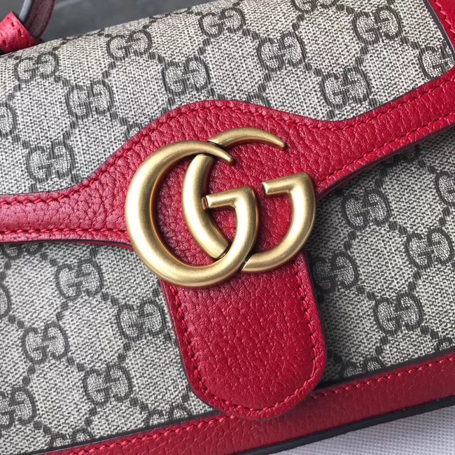 Gucci GG Marmont mini top handle bag 547260 red