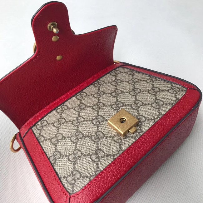 Gucci GG Marmont mini top handle bag 547260 red