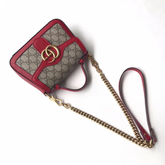 Gucci GG Marmont mini top handle bag 547260 red