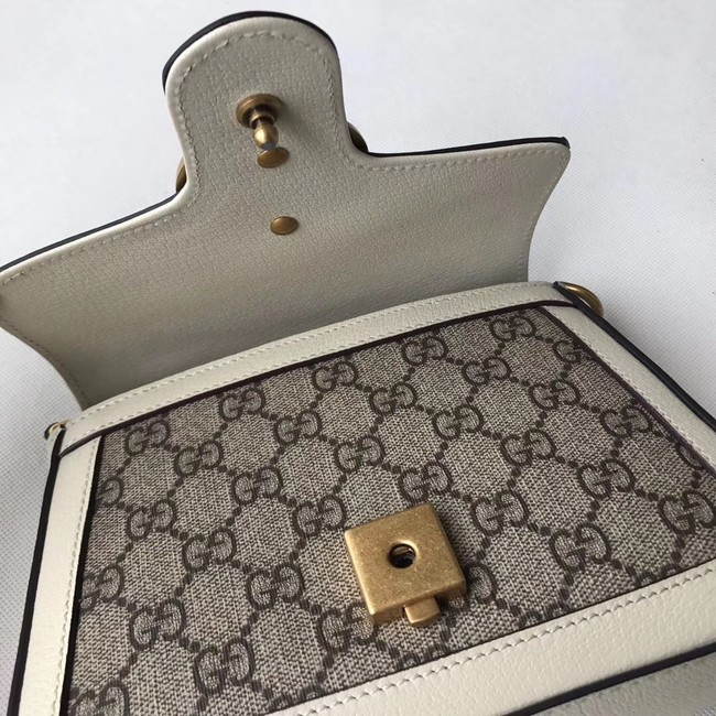 Gucci GG Marmont mini top handle bag 547260 white