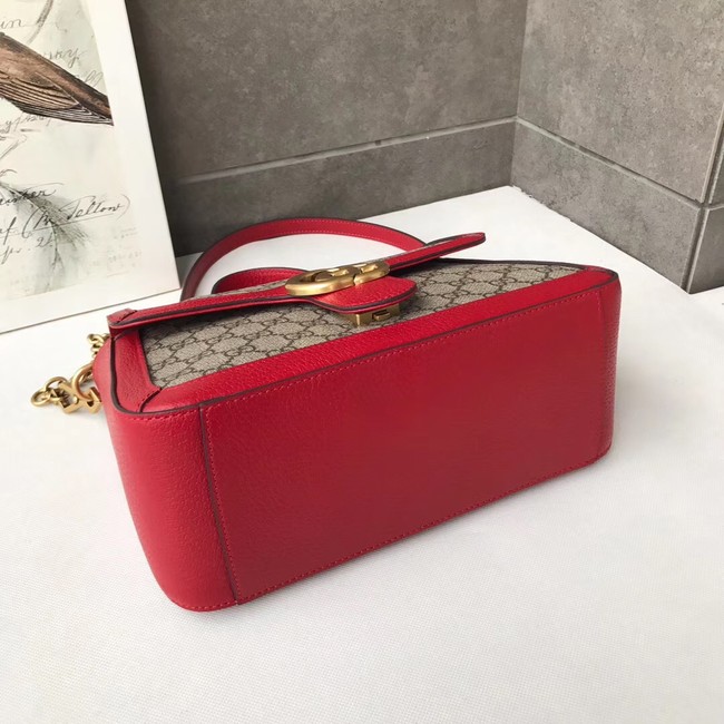 Gucci GG Marmont small top handle bag 498110 red