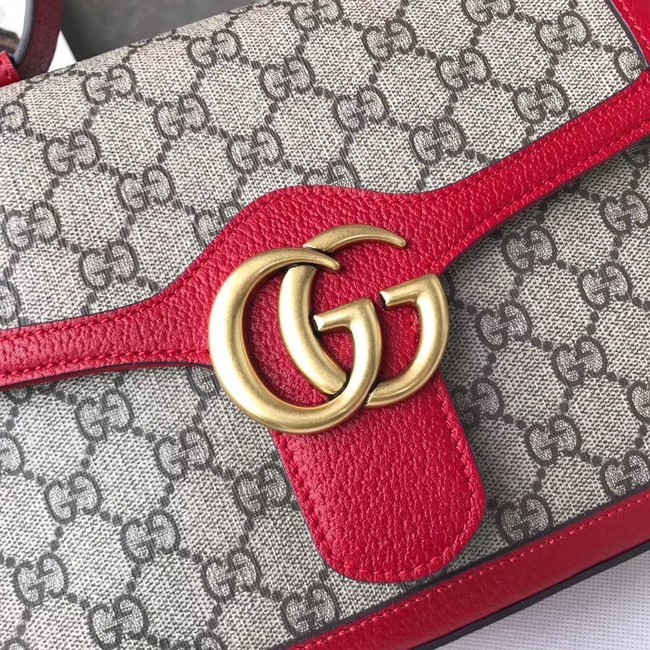 Gucci GG Marmont small top handle bag 498110 red