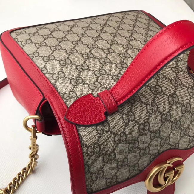 Gucci GG Marmont small top handle bag 498110 red