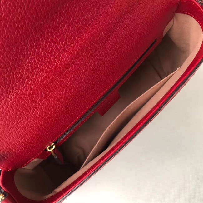 Gucci GG Marmont small top handle bag 498110 red