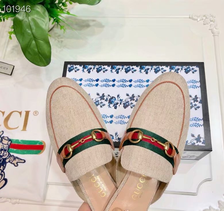 Gucci Online Exclusive womens Princetown canvas slipper GG1520BL-2