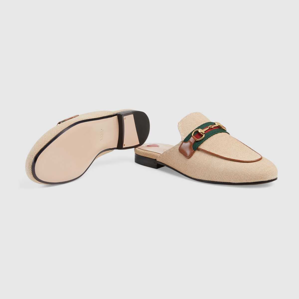 Gucci Online Exclusive womens Princetown canvas slipper GG1520BL-2