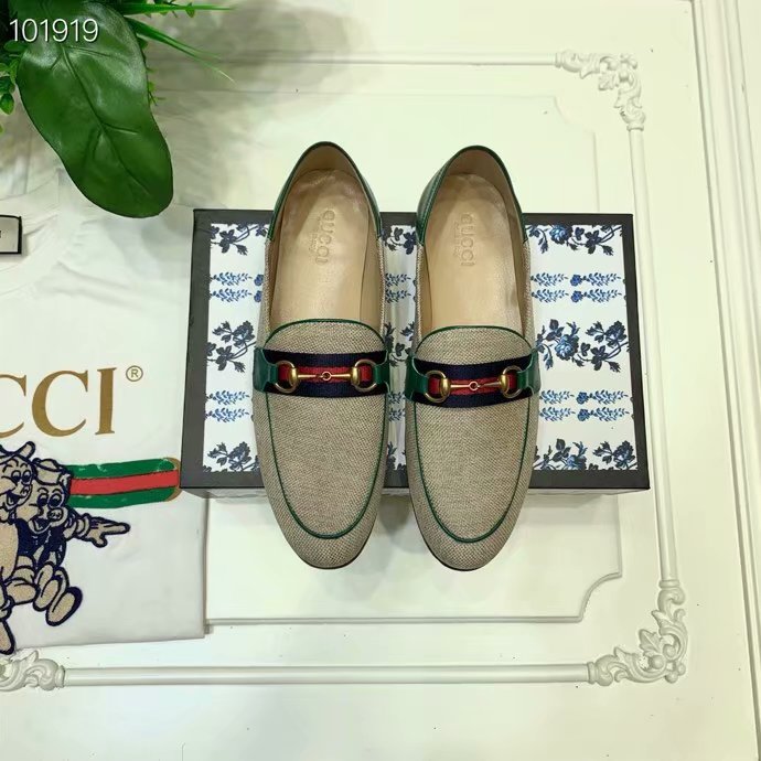 Gucci Womens Horsebit loafer with Web GG1521BL-1