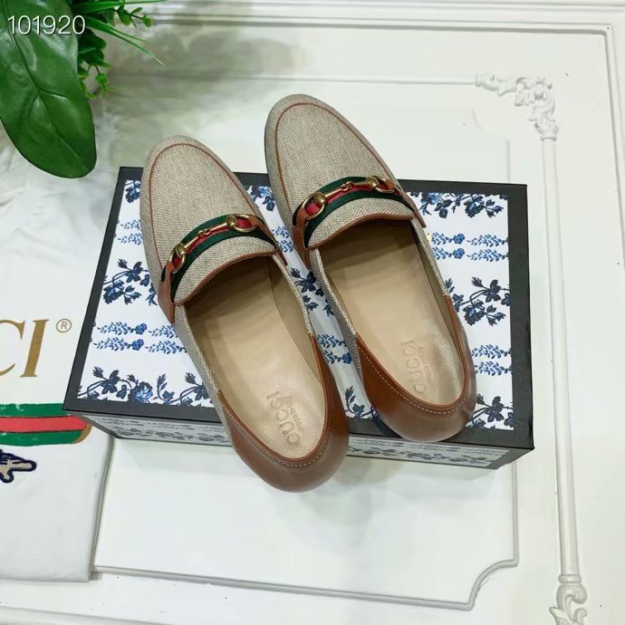 Gucci Womens Horsebit loafer with Web GG1521BL-1