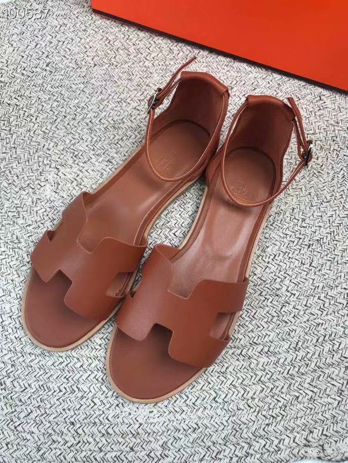 Hermes lady leather Sandals HO844OMF-2