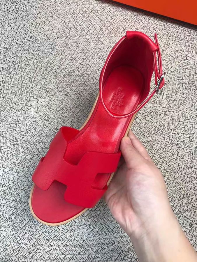 Hermes lady leather Sandals HO844OMF-3