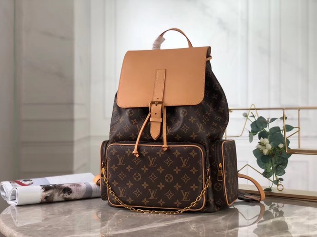 Louis vuitton original Monogram Canvas Larg Backpack M44658