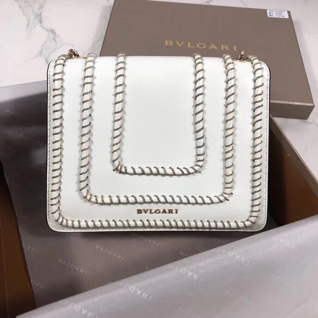 BVLGARI mini Shoulder Bag Calfskin Leather BG22889 white