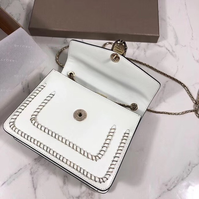 BVLGARI mini Shoulder Bag Calfskin Leather BG22889 white