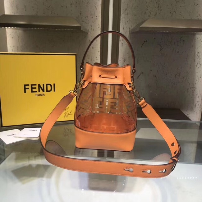 Fendi MON TRESOR PU Mini Handbag 8BS010 brown