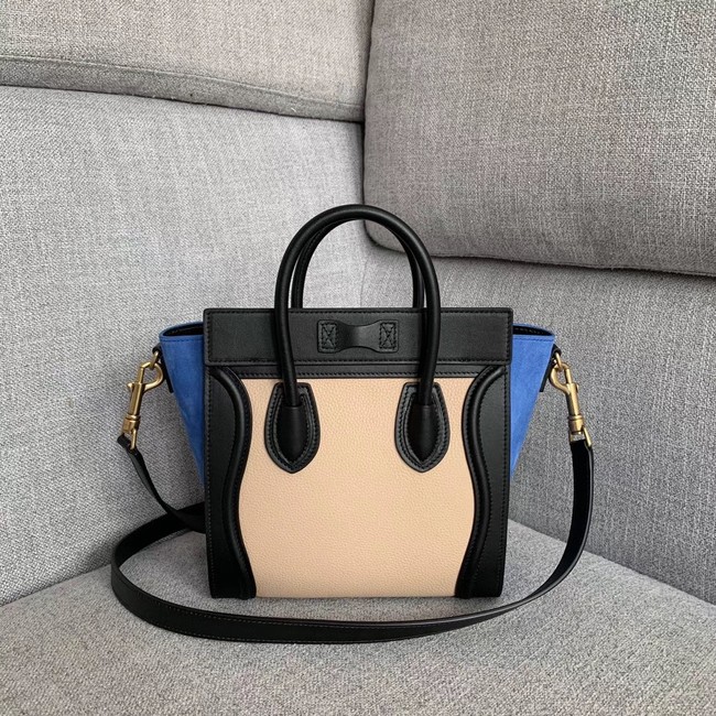 CELINE NANO LUGGAGE BAG IN LAMINATED LAMBSKIN 189243-3