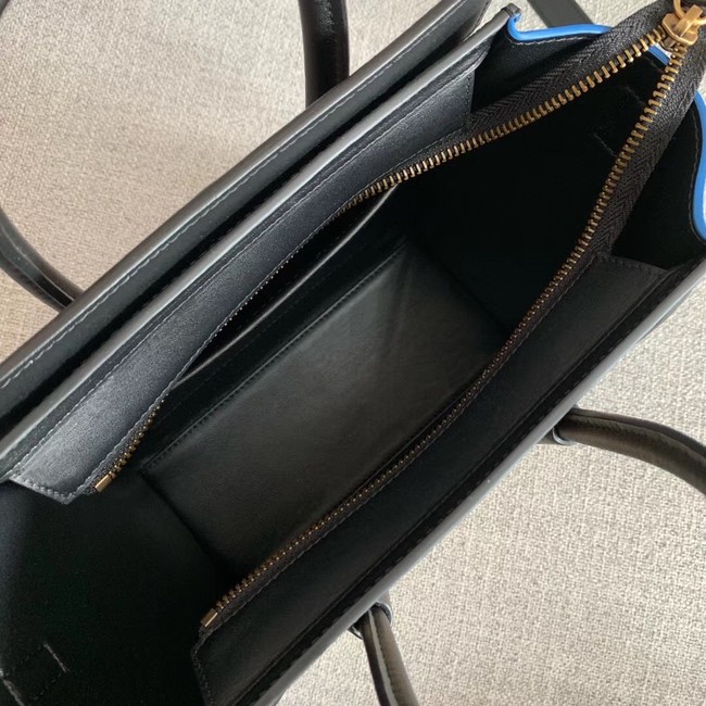 CELINE NANO LUGGAGE BAG IN LAMINATED LAMBSKIN 189243-3