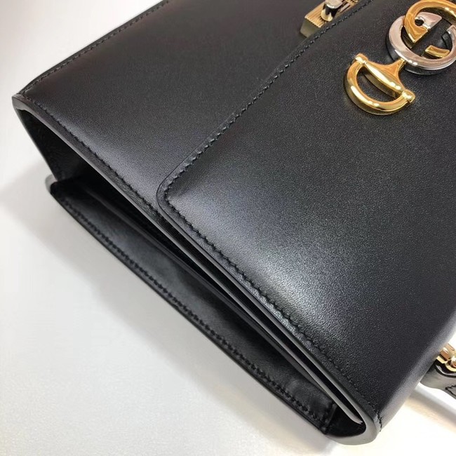 Gucci GG Leather Shoulder Bag A576388 Black