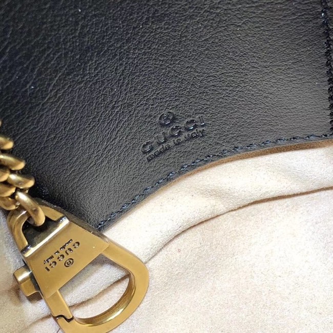 Gucci GG Marmont mini bucket bag 575163 black&apricot