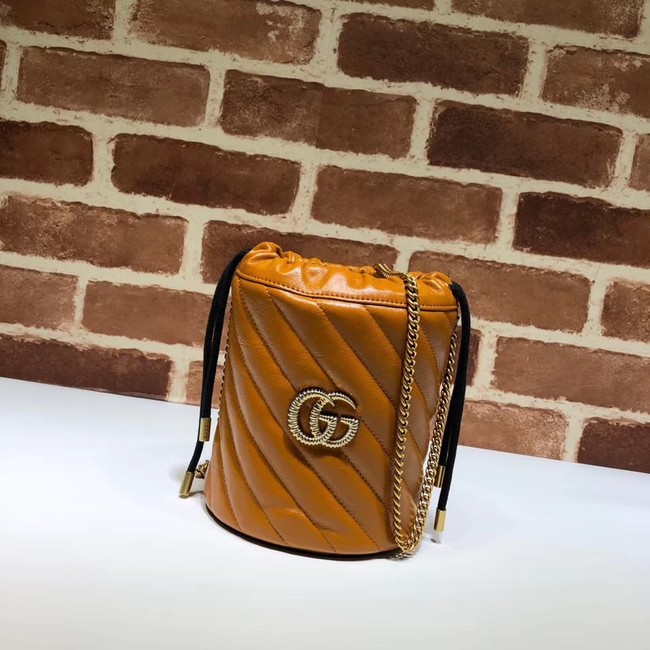 Gucci GG Marmont mini bucket bag A575163 brown