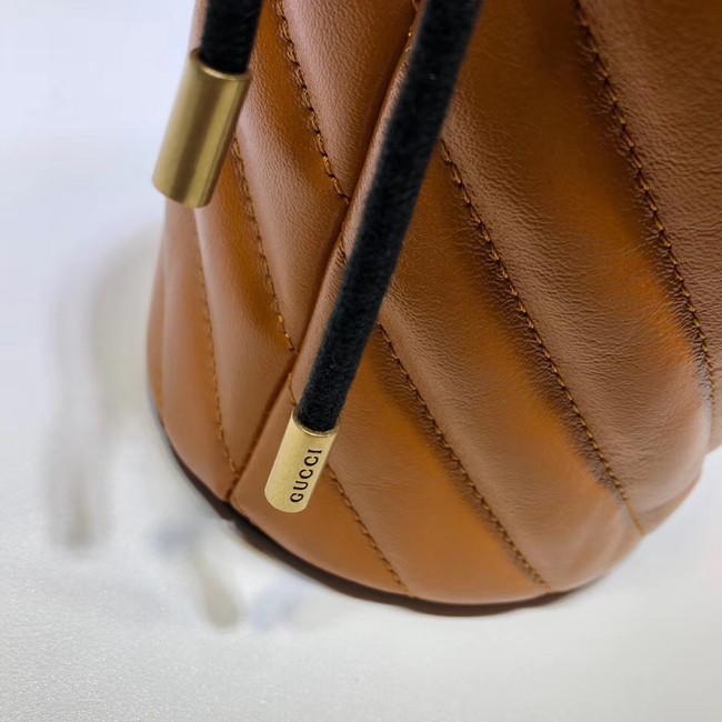 Gucci GG Marmont mini bucket bag A575163 brown