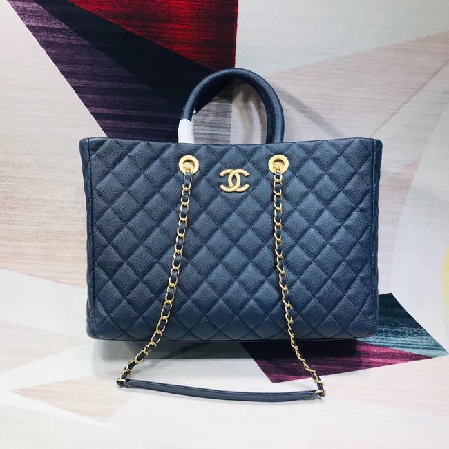 Chanel Original large shopping bag Grained Calfskin A93525 blue