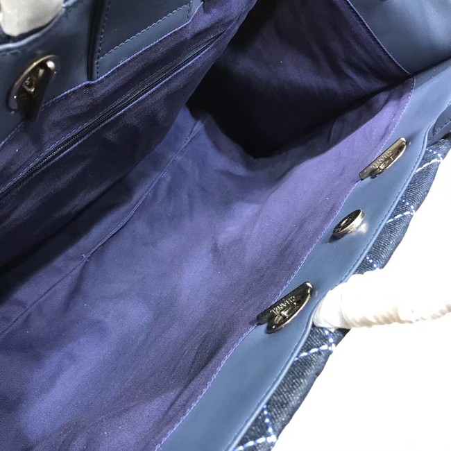 Chanel Original large shopping bag Grained Calfskin A98127 blue