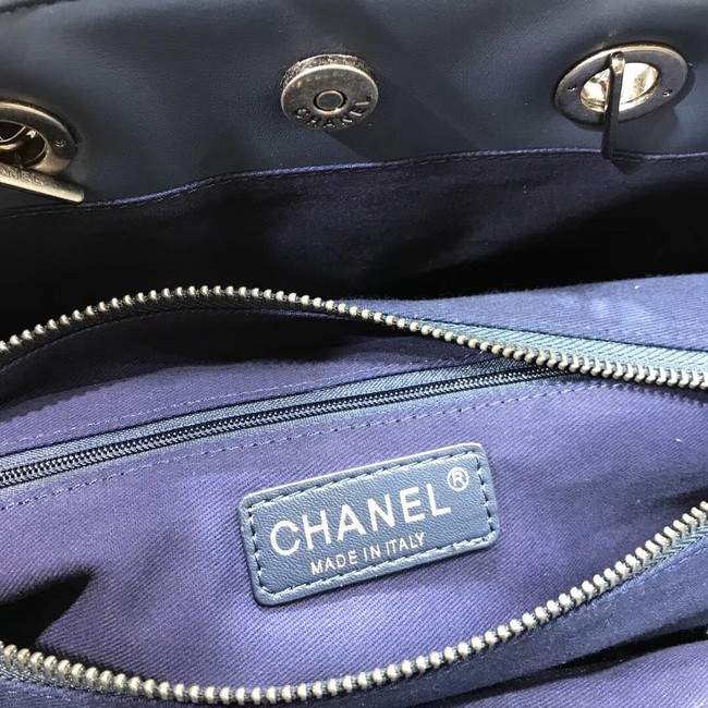 Chanel Original large shopping bag Grained Calfskin A98127 blue