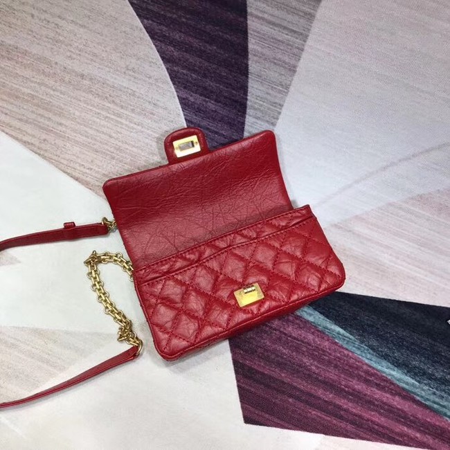 Chanel waist bag Aged Calfskin & Gold-Tone Metal A57991 red