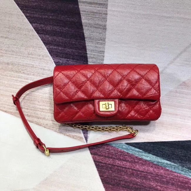 Chanel waist bag Aged Calfskin & Gold-Tone Metal A57991 red