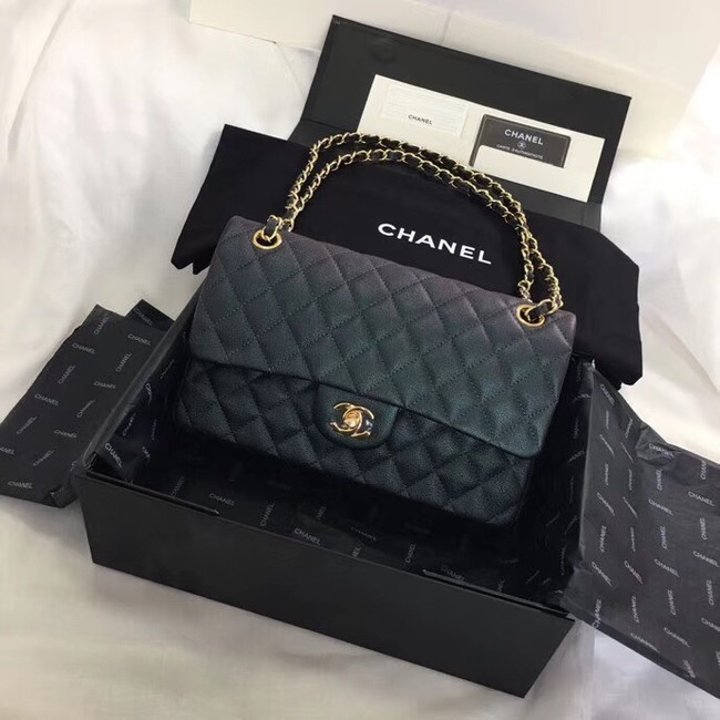 Chanel Calfskin & Gold-Tone Metal A01112 black