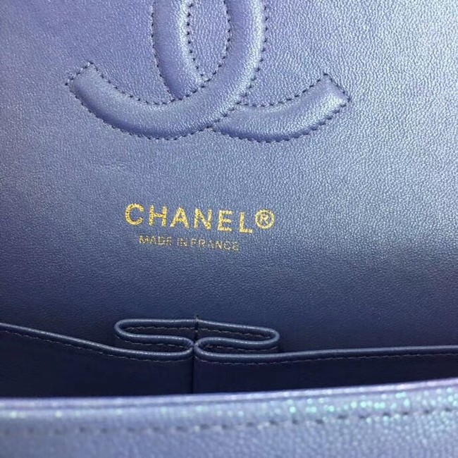 Chanel Calfskin & Gold-Tone Metal A01112 blue