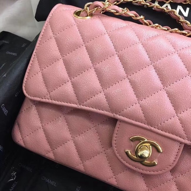 Chanel Calfskin & Gold-Tone Metal A01112 pink