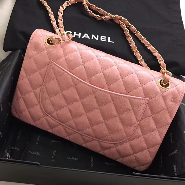 Chanel Calfskin & Gold-Tone Metal A01112 pink