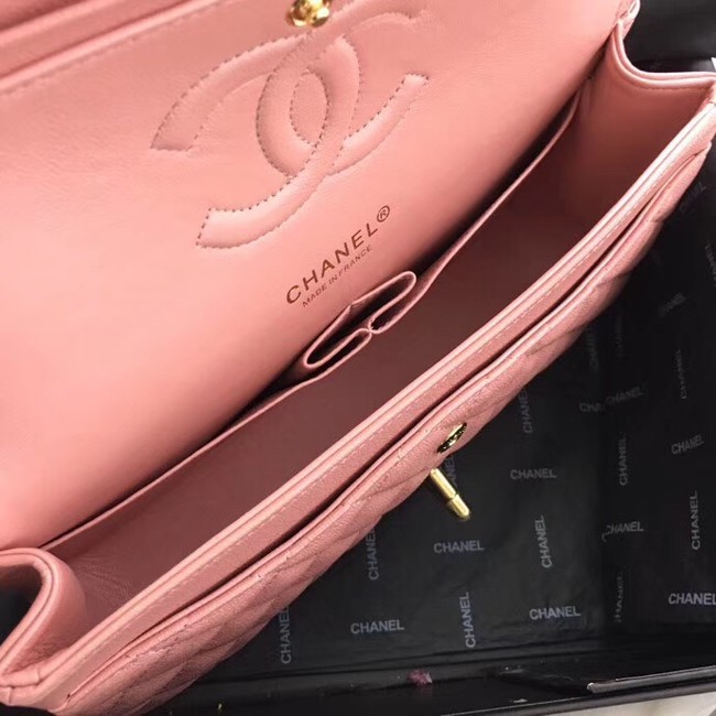 Chanel Calfskin & Gold-Tone Metal A01112 pink