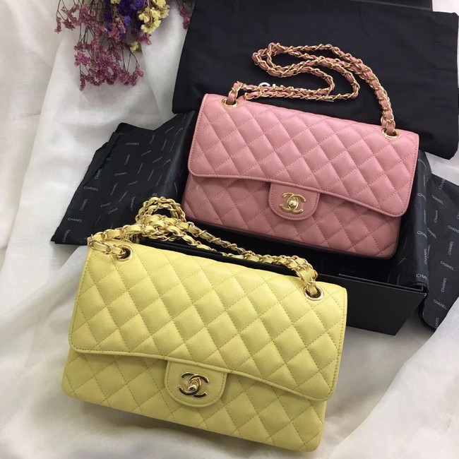 Chanel Calfskin & Gold-Tone Metal A01112 pink